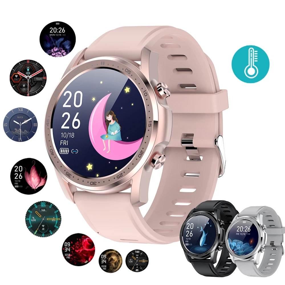 

Thermometer Smart Watch Heart Rate Fitness Tracker Message Push Smartwatch for Xiaomi Waterproof Smart Bracelet Band