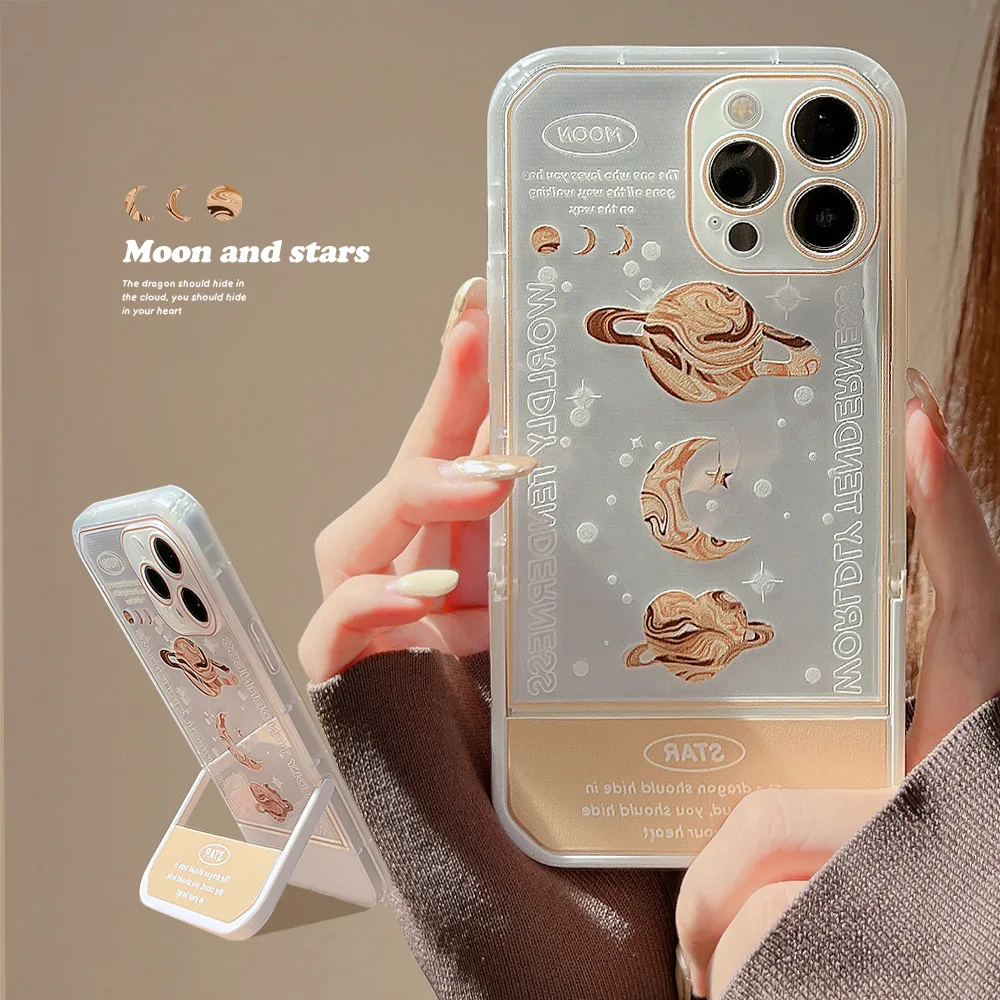 Ins planet moon love – coque de téléphone portable pour iphone  compatible modèles 14 pro max  xr