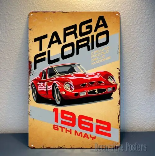 

Металлический плакат Targa Florio 1962