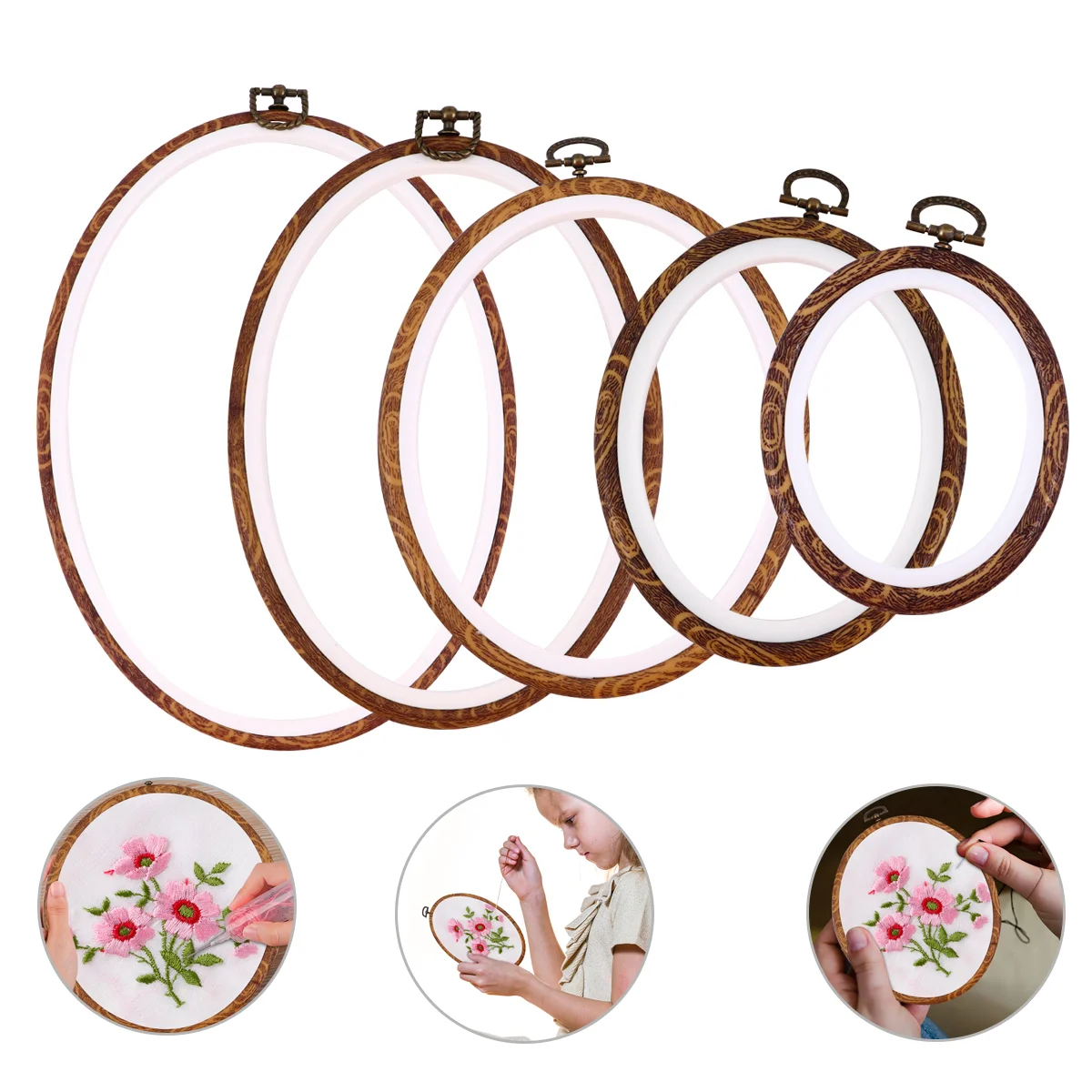 5 шт. DIY ремесло вышивка рамка крестиком круг для квилтинга