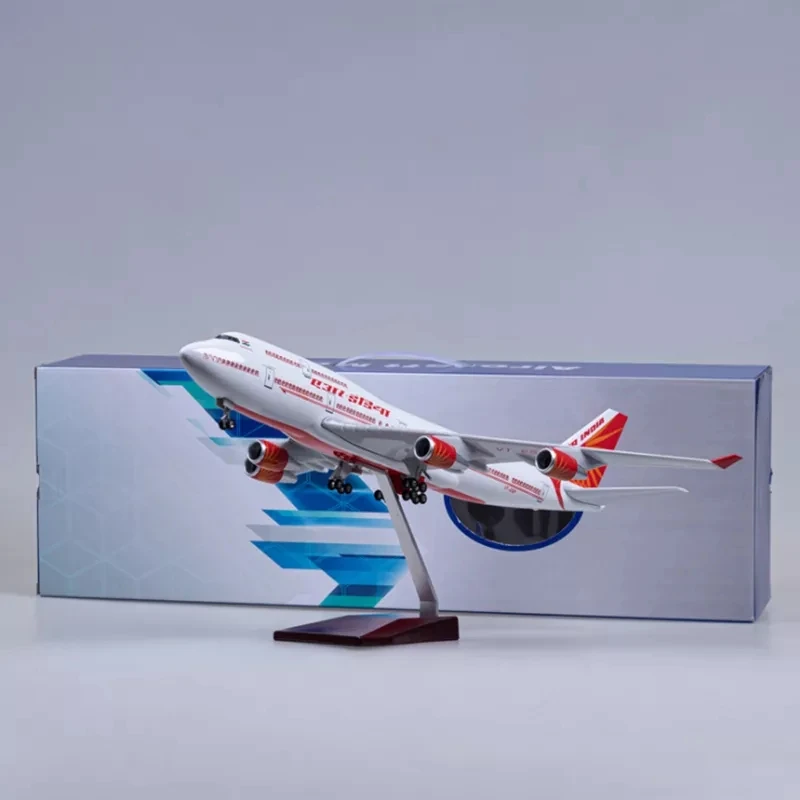 47 см Air India Боинг 747 Коллекционная модель самолета со стандартными колесами для