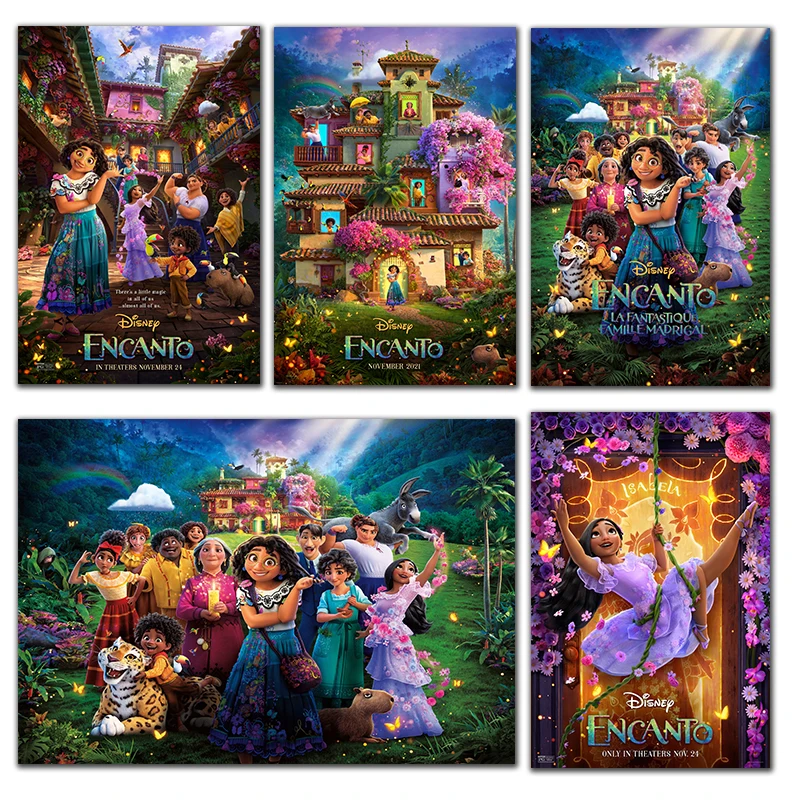 

Disney Cartoon Encanto Movies Poster Fantasy Prints Canvas Painting Animation Wall Art Picture For Kids Kawaii Room Home Decor