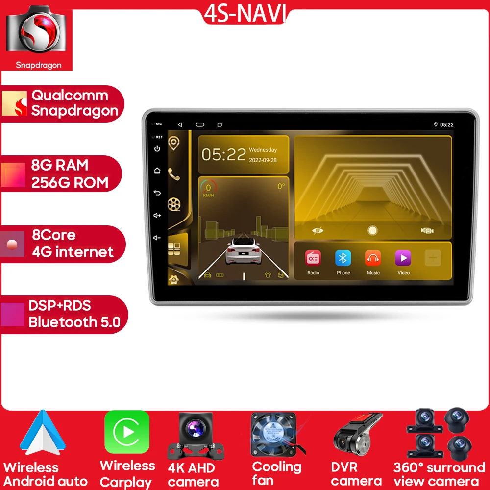 

Android For GAZ Gazelle Busines 2010 - 2021 Car Radio Multimedia Player GPS Navigation WIFI Carplay 360 Camera No 2 Din