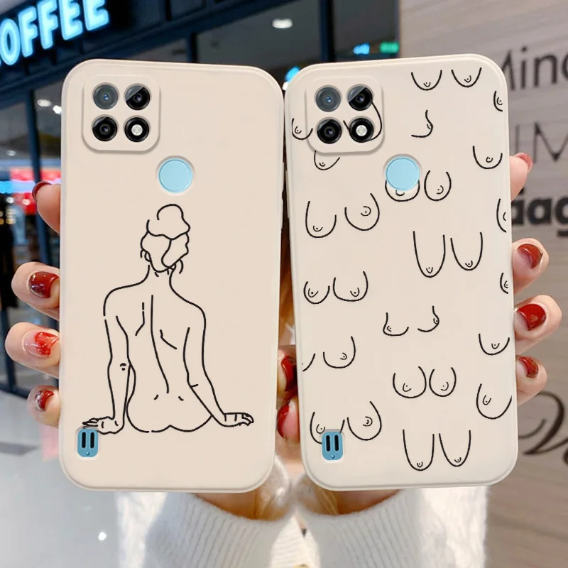 

Realme 8i Case for Realme C21Y Cover Silicone Cases for OPPO Realme GT Narzo 30 8 Pro C21 C25Y A5S A9 2020 A53 Fundas Sexy Lady