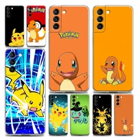 pikachu pokemon charizard phone case for samsung s9 s10 4g s10e s20 s21 plus ultra fe 5g m51 m31 m21 silicone case cover pikachu