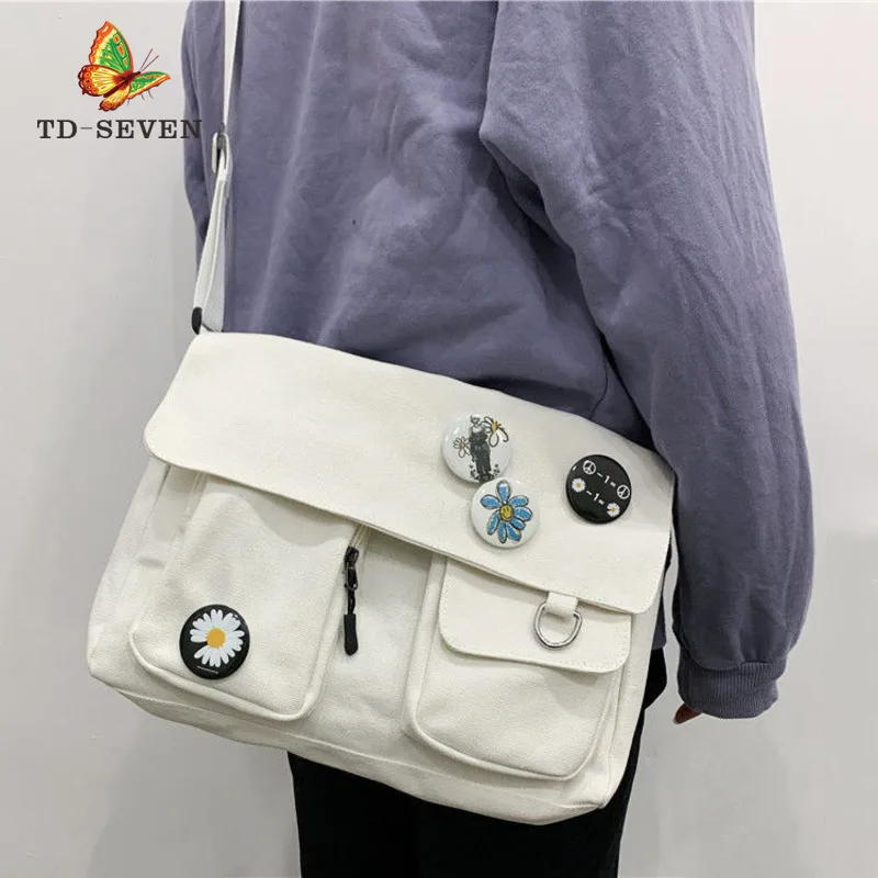 Холщовые сумки-мессенджеры для мужчин и женщин Мужская водонепроницаемая сумка