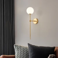 gold wall lamp background wall bedroom wall sconce lamp nordic interior wall light living room decoration led lamp lampara