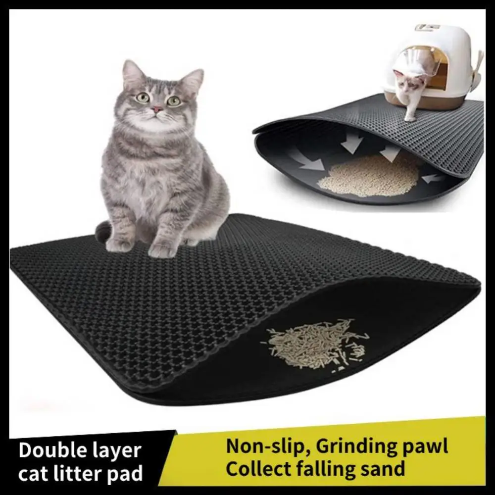 

Double Layer EVA Cat Litter Pad Waterproof Non-slip Sand Basin Filter Kitten Dog Washable Mattress Floor Mat Pet Clean Supplies