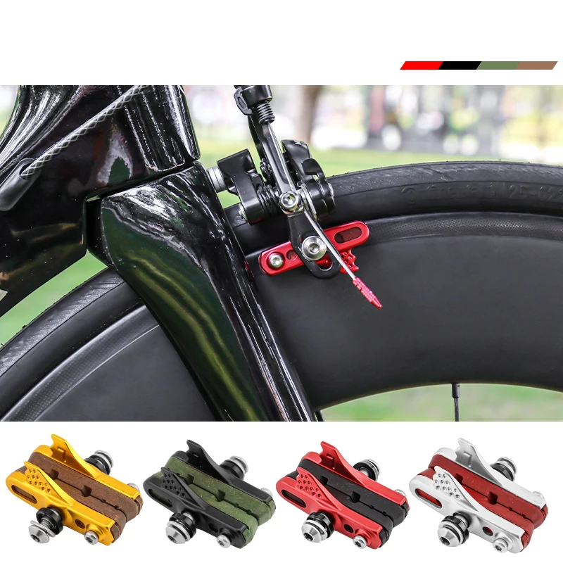 

Road Bike Carbon Rim Brake Blocks Folding Bicycle Wear Resistant Replaceable Drawer C Clip Brake Pads