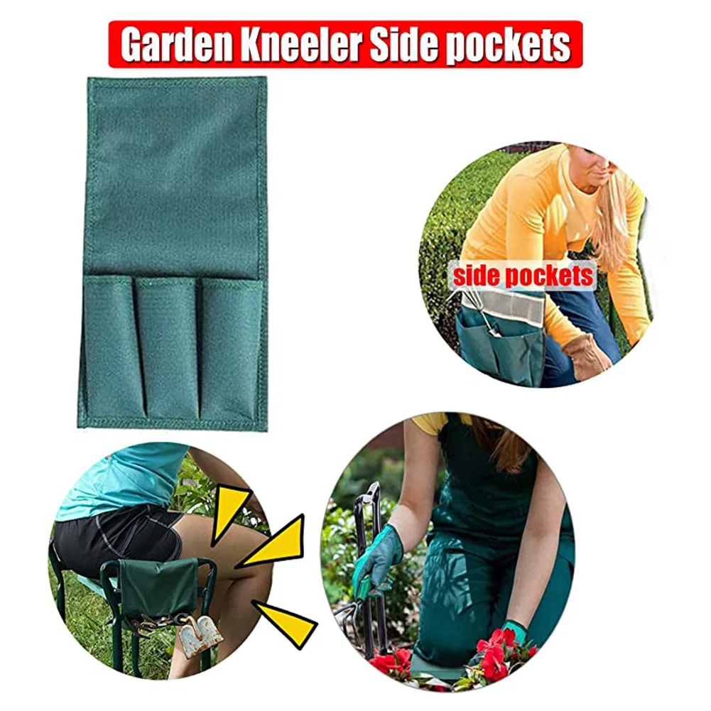 

2 Pcs Tool Side Bag Pockets Pouch For Garden Bench Garden Kneeler Stools