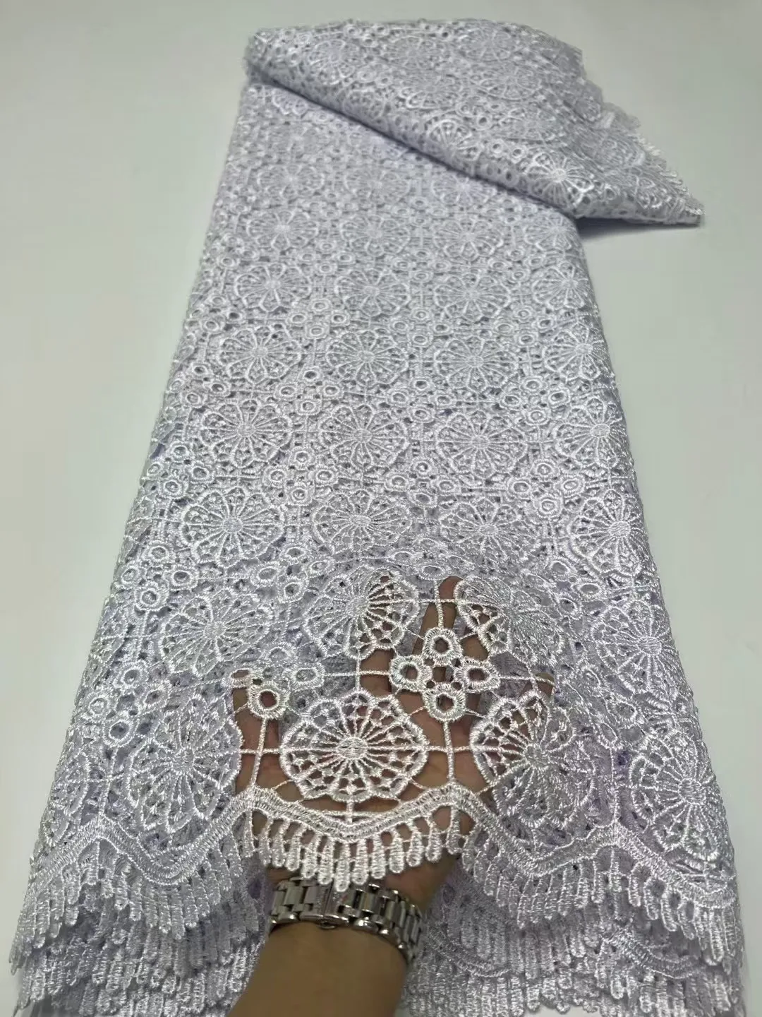 5-ярдовая мягкая водорастворимая французская гипюровая кружевная африканская