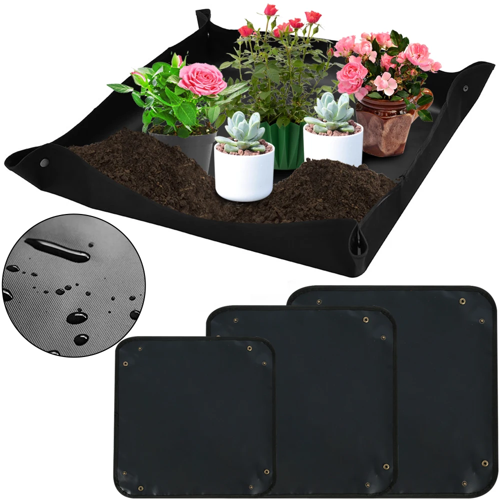 

50/75/100CM PE Plant Seedling Mat Plant Transplanting Repotting Thicken Pad Waterproof Foldable Reusable Garden Floral Pot Mat