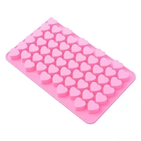55 love mini heart shape silicone chocolate pink ice cube tools refrigerator baking kitchen cake cookie fudge sugar jelly mold