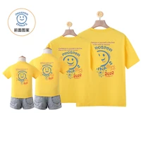 family matching shirt mom dad kids smiling face short t shirts mother father daughter son matching clothes family life outfits