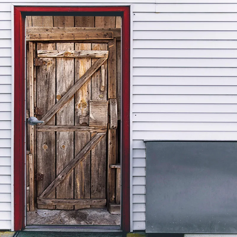 

Креативная 3D наклейка на дверь, наклейка с узором на дверь, для спальни, кабинета, ванной комнаты, консилер на дверь, ремонт стен, украшение д...