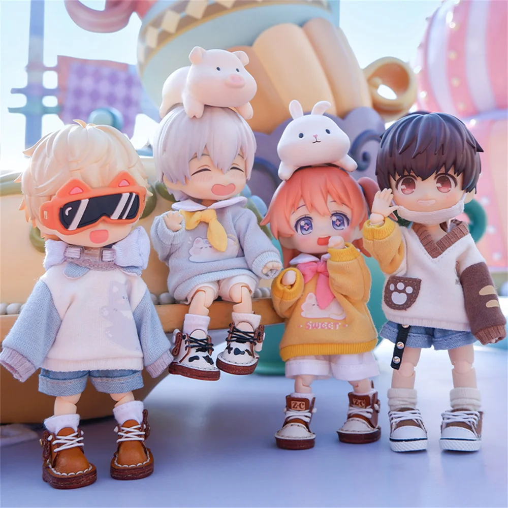 

OB11 одежда Молли, 1/12 & bjd ГСК однотонное тело YMY Толстовка