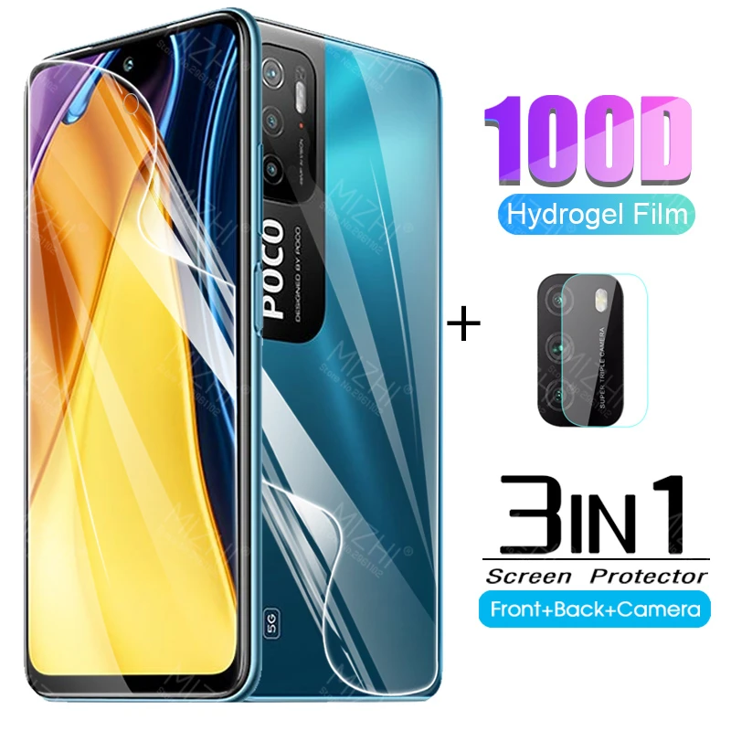 

poco m3pro 5g hydrogel film for xiaomi poco m3 m 3 pro 5G pocom3pro camera front back screen protector poxo poko m3 glass film