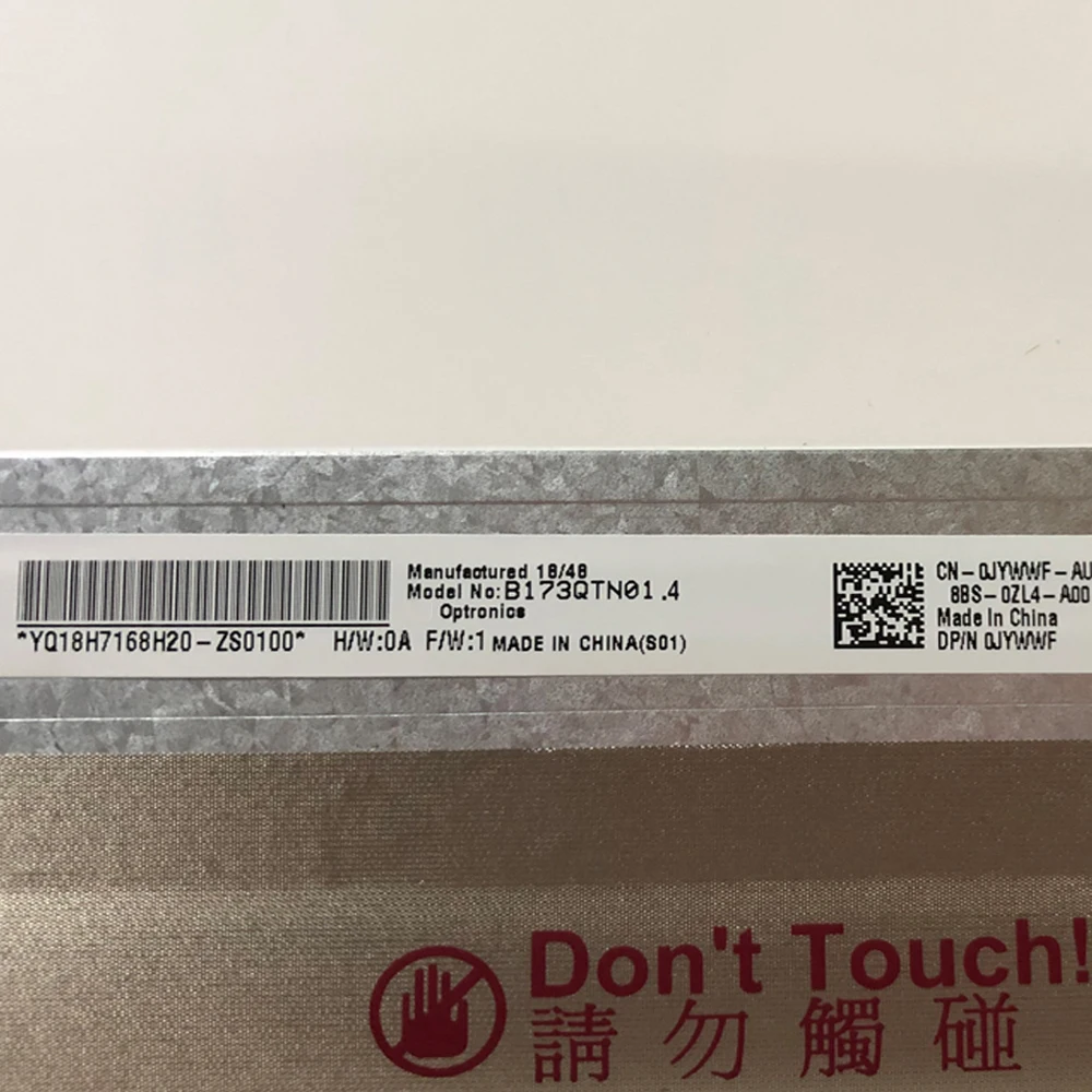 DP/N 0JYWWF B173QTN01.4 B173QTN01.0 B173QTN01.2 17 3-дюймовый ЖК-дисплей QHD 40 контактов 120 Гц 72% для Clevo