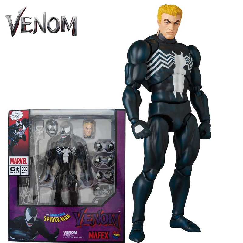 

Оригинальная фигурка Веном Mafex 088, игрушки, аниме версия, 6-дюймовая статуя Веном, модель кукол, искусственная игрушка для детей, друзей