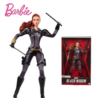 Barbie Signature Marvel Studios Black Widow Doll 11.5-In Poseable with Red Hair Wearing Armored Bodysuit Boots Gift Collectors