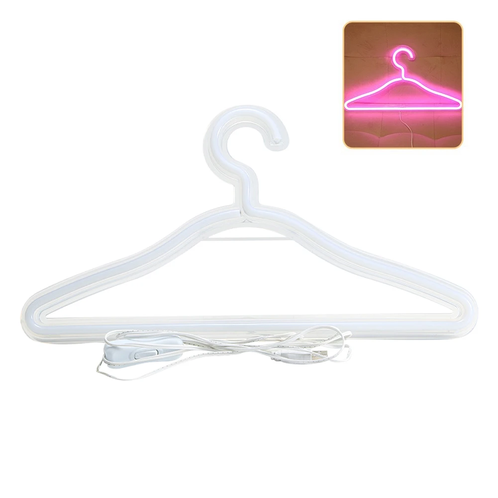 

USB Powered Bedroom Led Neon Light Sign Party Store Romantic Home Wall Decor Durable Wedding Dress Proposal Clothes Hanger Stand