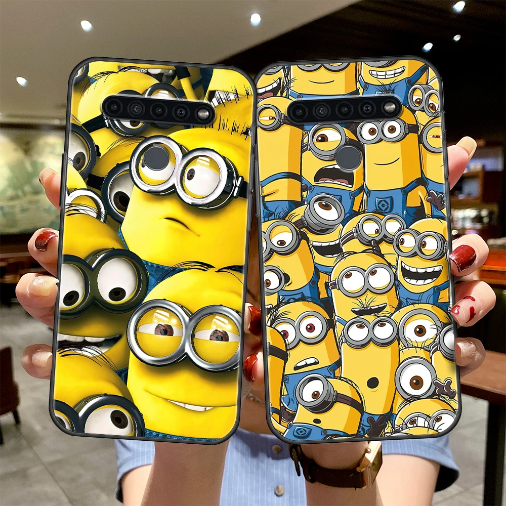 

Case Coque for LG G7 K42 Q61 K50 G8 ThinQ K41s K61 K52 K51s K71 G6 K62 K92 5G K50s Minions Cartoon Luxury Soft Phone