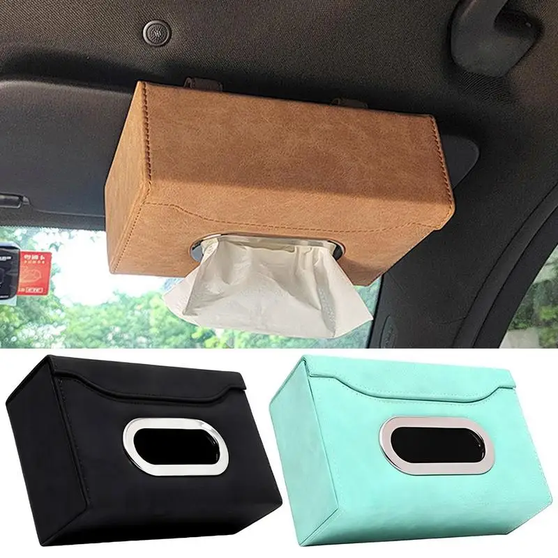 

Car Sun Visor Tissue Box Hanging Car Storage Holder Shading Tissue Case Multipurpose Tissue Box Lightweight Car Accessories