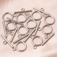 10 sets ot clasps stainless steel diy connectors jewelry findings for necklace making bracelet accessories wholesale lots