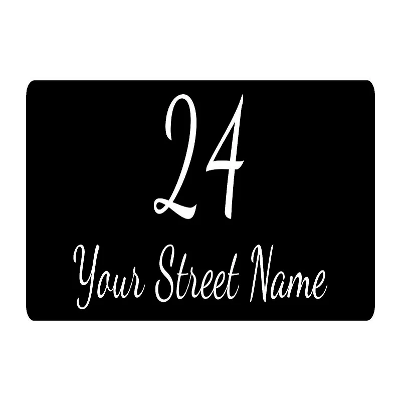 Customized Personalised House Name Aluminium Sign Plaque Multiple Color Exterior House Numbers Street Mailbox Door Sign