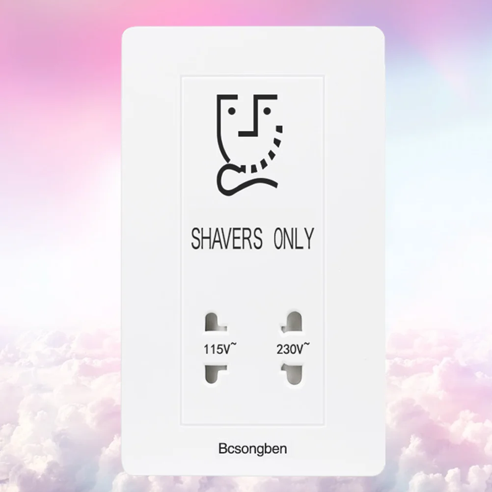Socket Beard Shaver Power Charger Wall Socket For Hotel Bathroom