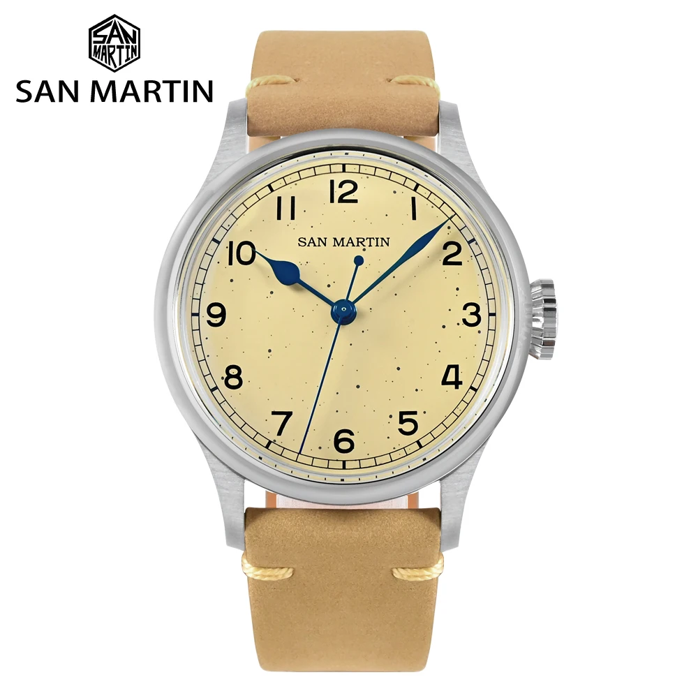 

Часы-пилот San Martin мужские, 38,5 мм, в стиле милитари