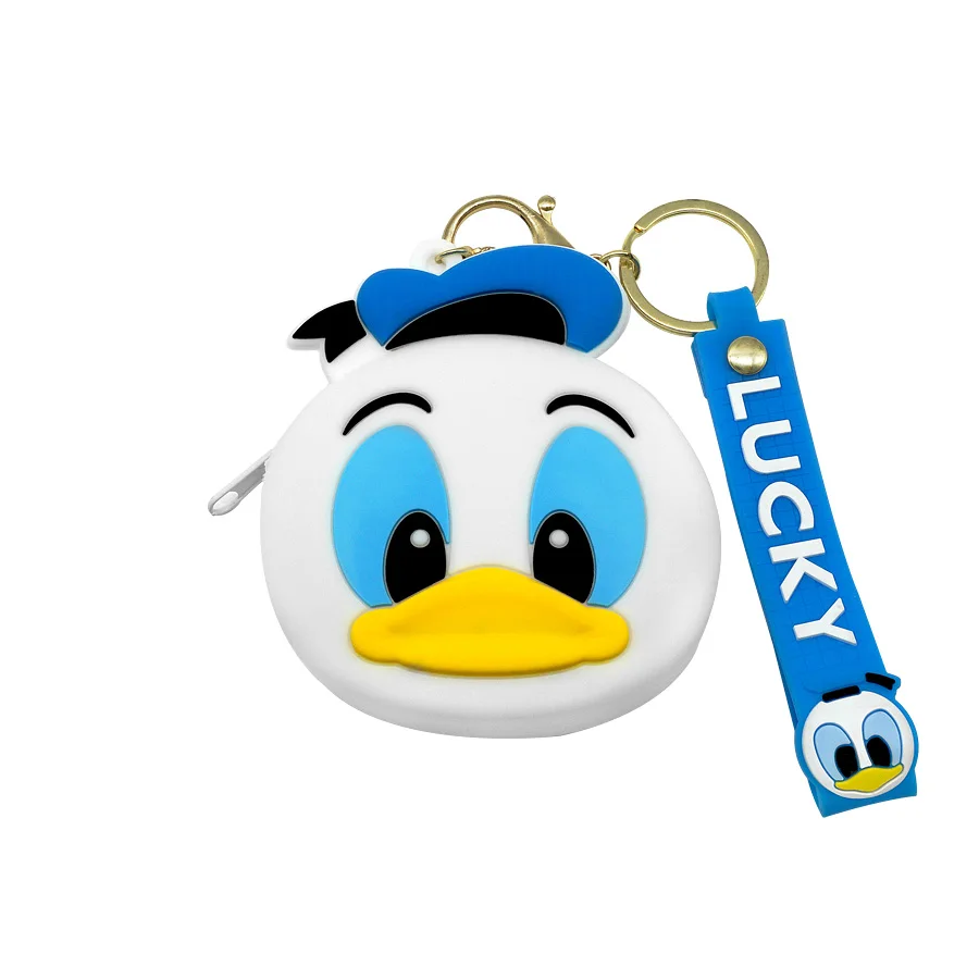 Hot Sale Cute Cartoon Coin Purse Keychain Anime Silicone Backpack Pendant Gift Portable Key Chains Access Children's Xmas Gift