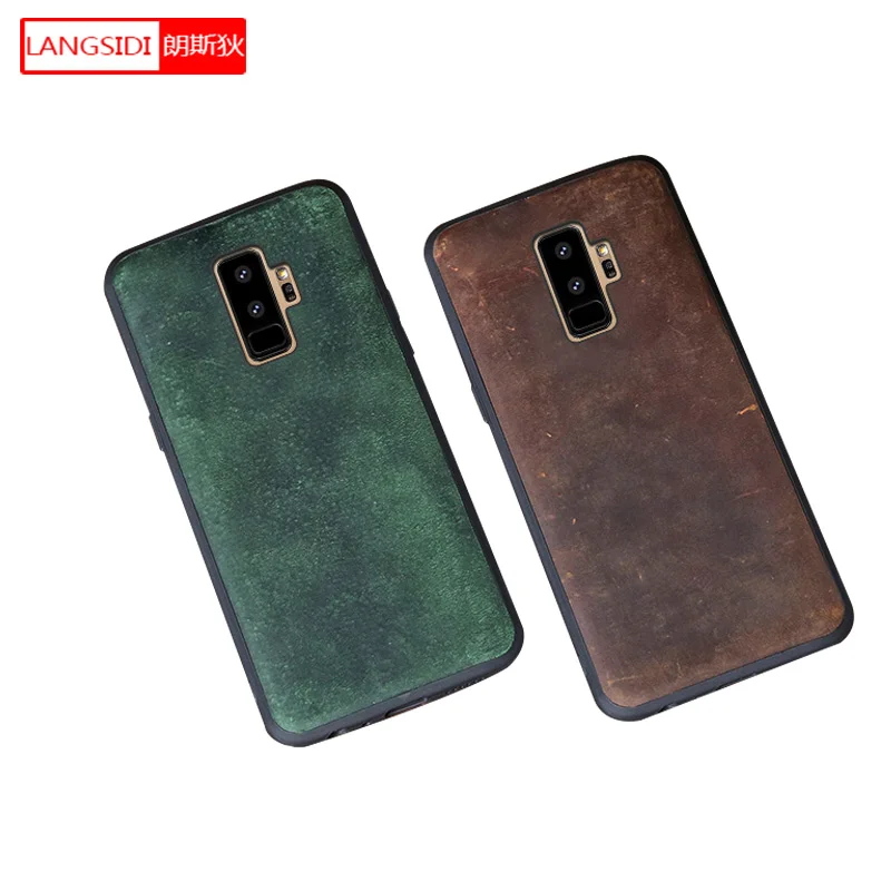 

Чехол для телефона в литературном ретро-стиле, полноразмерный чехол из натуральной кожи Crazy horse для Samsung Galaxy S9, S9 Plus, S8, S8, S8 Plus, Note 8