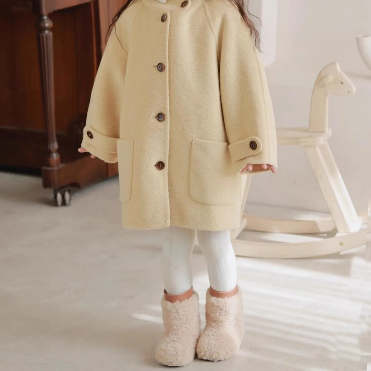 Ботинки детские Нескользящие из овечьей шерсти на х/б подкладке