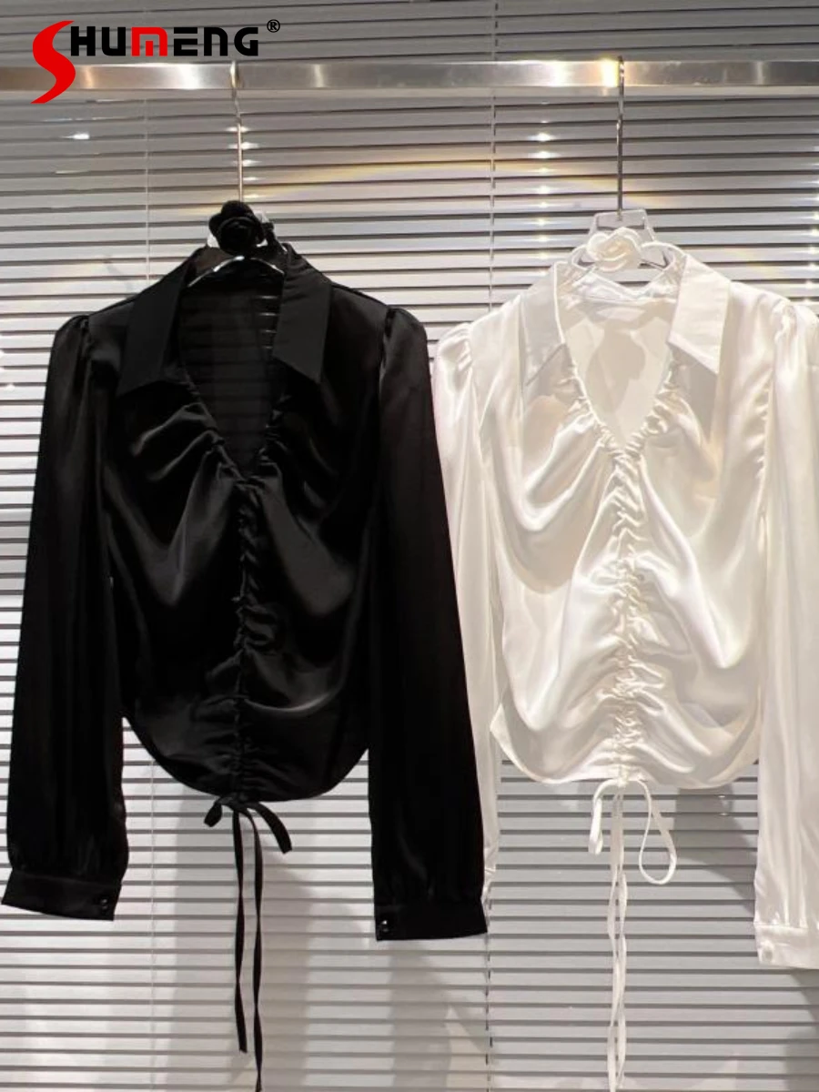 

Новинка 2022 Ранняя осень женская модная классическая стильная Высококачественная рубашка женская элегантная простая хлопковая блузка с рю...