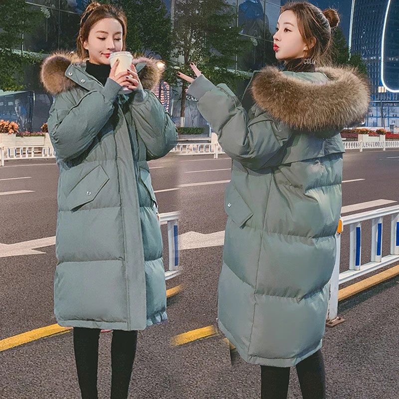 

Новая зимняя куртка для съемки, свободная Длинная утепленная одежда с хлопковой подкладкой, пуховик для студентов, хлопковая куртка, серия Хань