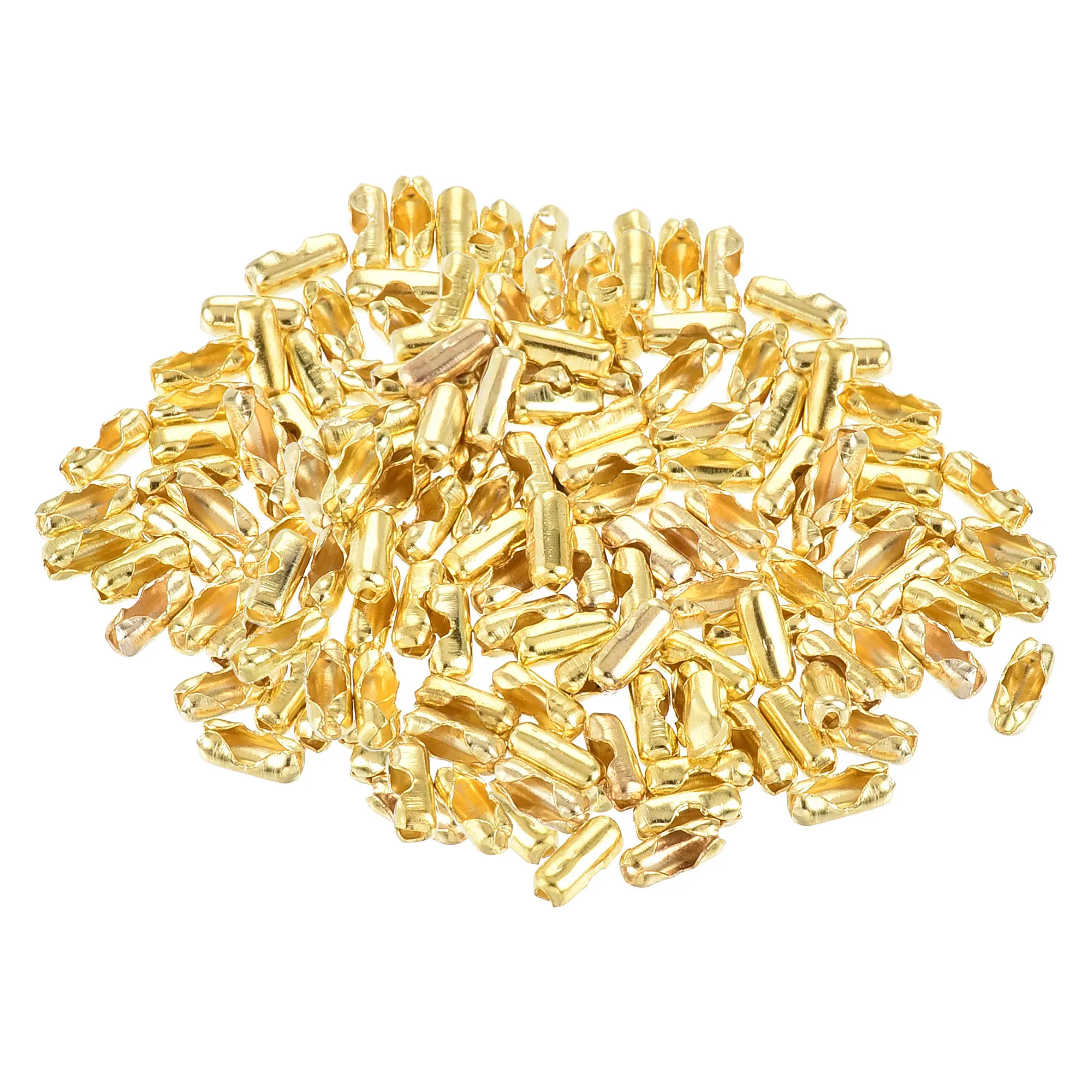 

Uxcell Ball Chain Connector 1.5mm Crimp Link Iron Electroplating Gold Tone 200 Pcs