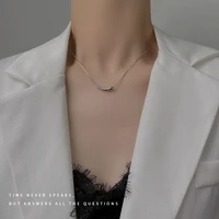 luxury fashion design sliver necklace for women 2022 trendy bling clavicle chain jewelry birthdaywedding free shipping items