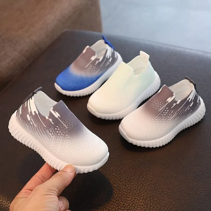 

Spring Autumn Printed Kids Sport Shoes Mesh Breathable Casual Baby Boys Girls Sneakers 2023 Soft Bottom Kids Running Shoes
