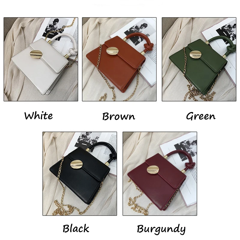 Women's Bag 2019 New Vintage Fashion Handbag Designer Small Bag One Shoulder Crossbody Chain Small Square Bag