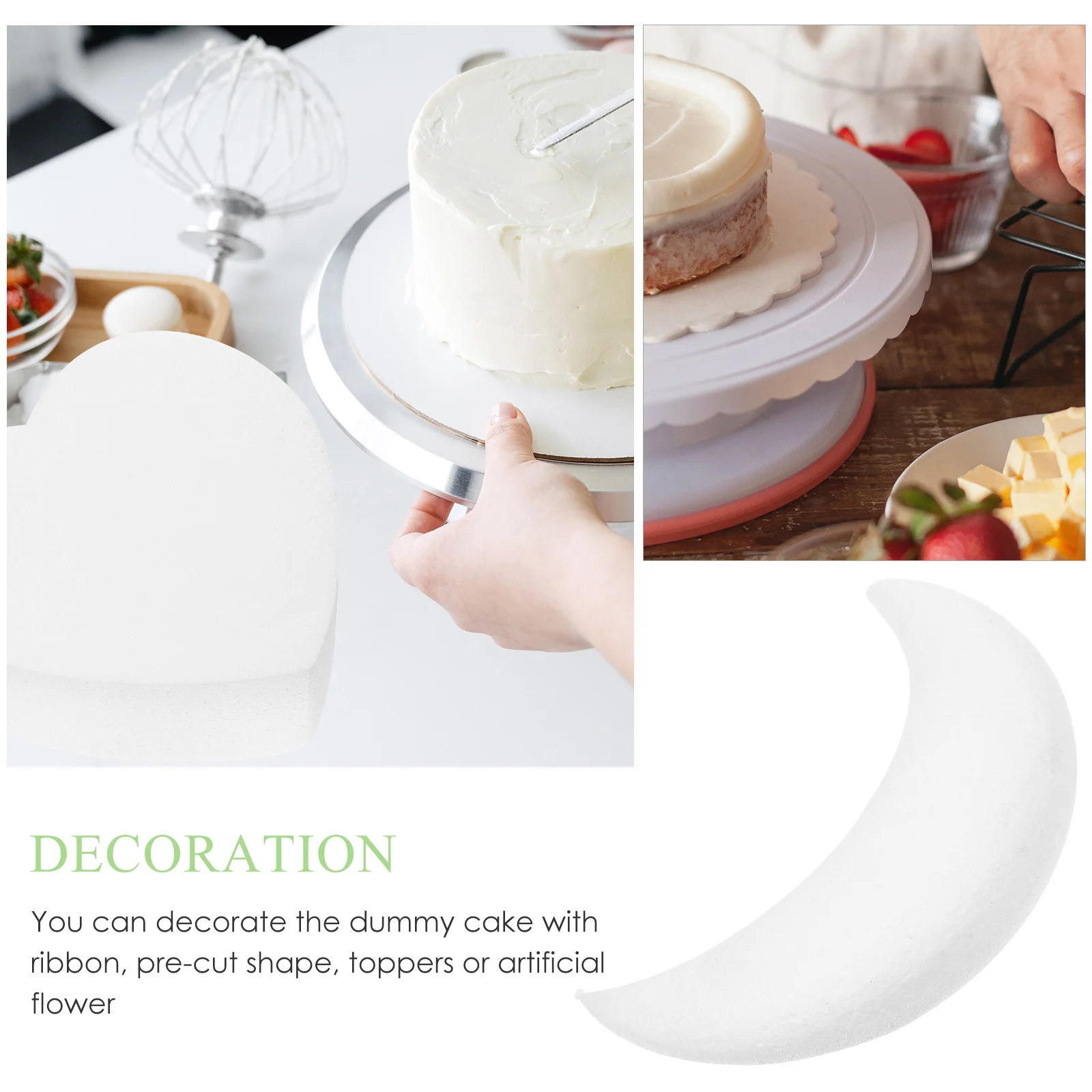 Луна торт эмбрион компактная поддельная модель пенопластовая форма DIY пенопласт