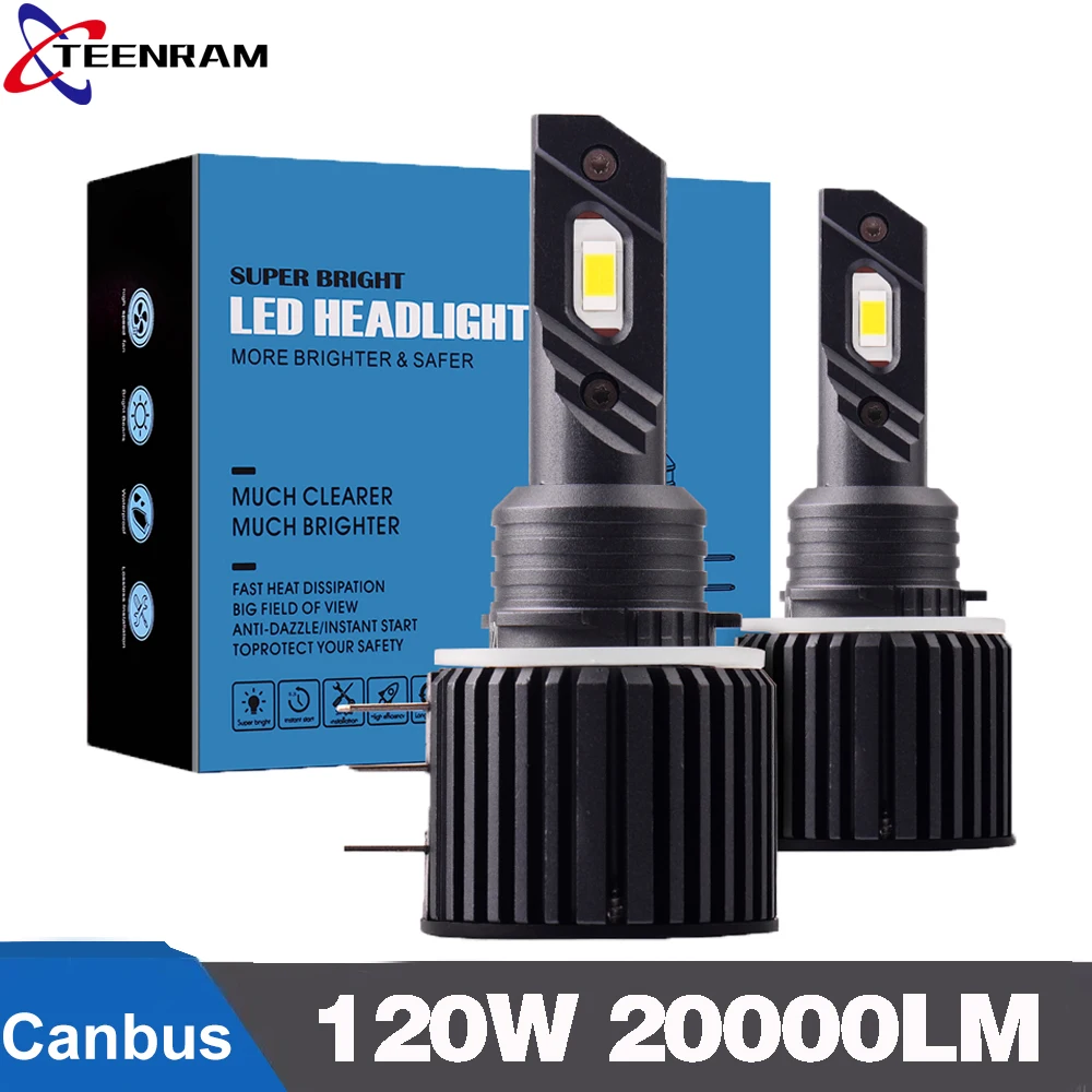 

H15 LED Bulbs Canbus No Error 120W 20000LM Car Lights For Audi Mercedes Benz BMW Volkswagen Golf Daytime Running Lights