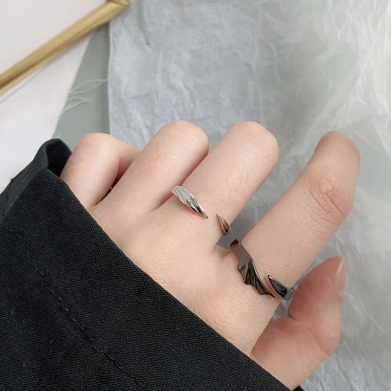 

Angel Devil Couple Rings,Promise Rings for Couple Angel & Devil Matching Couples Ring Adjustable Him and Her Cute Comfort Fit
