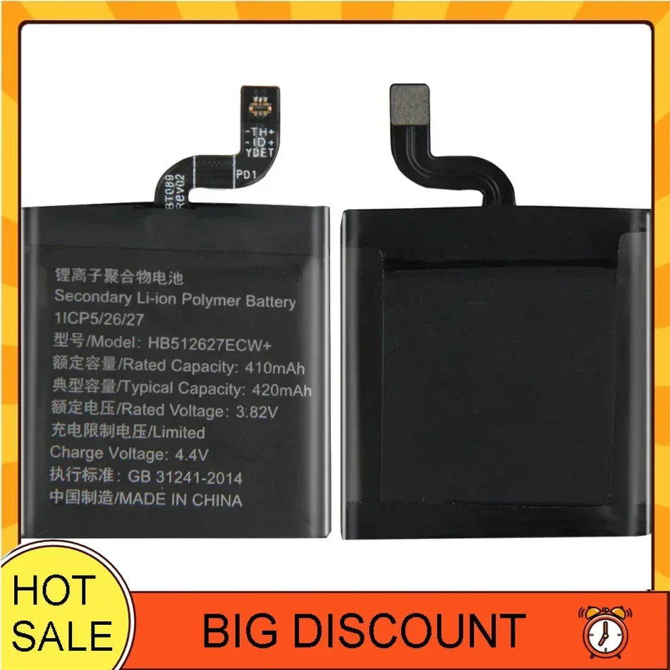 HB 512627 ECW+ аккумулятор для Huawei Watch GT 46MM FTN-B19 Bateria 420 мАч