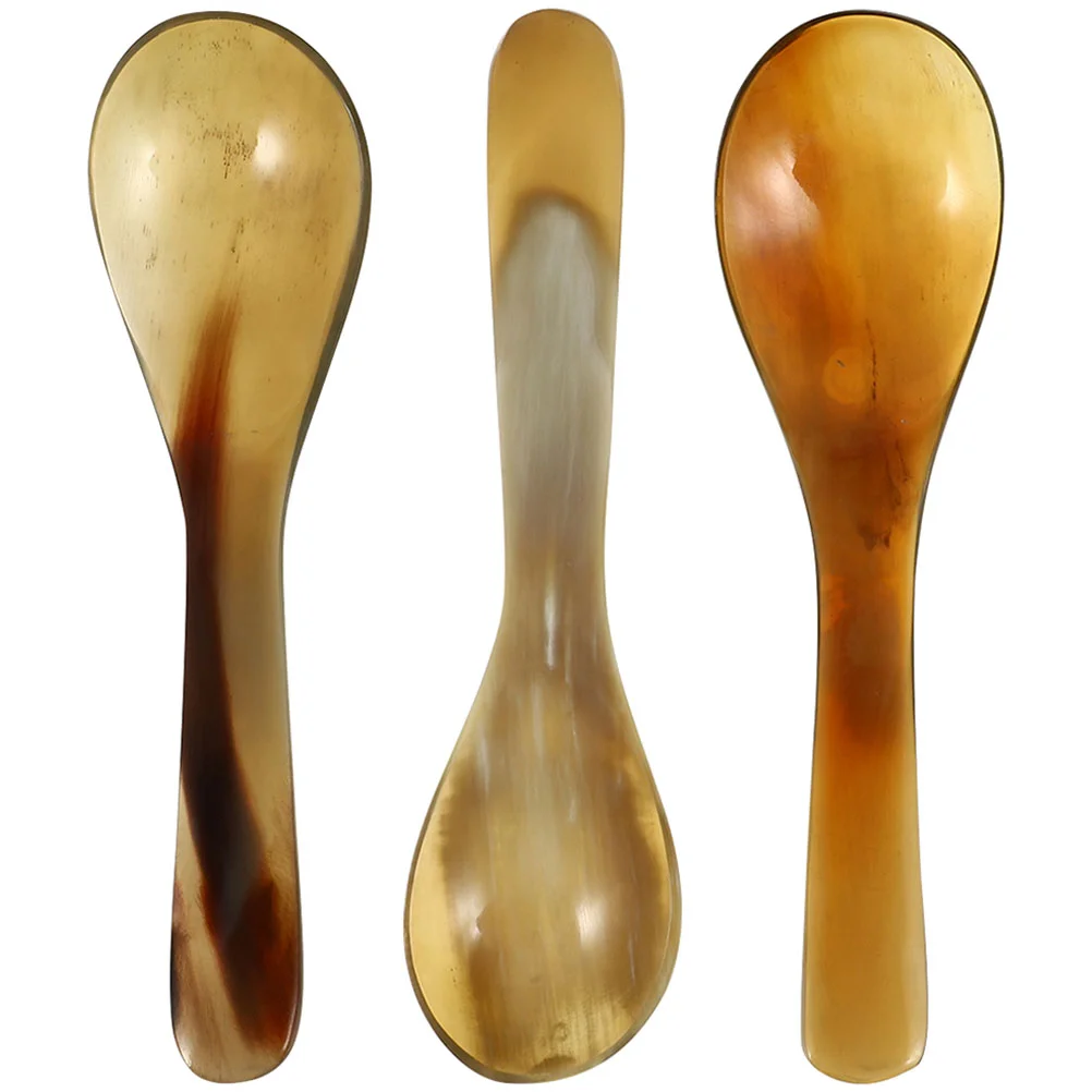 

Spoons Spoon Horn Dessert Serving Coffee Cake Caviar Stirrer Ice Creamespresso Stirring Dinner Soup Scoop Pearl Teaspoon Mini Ox