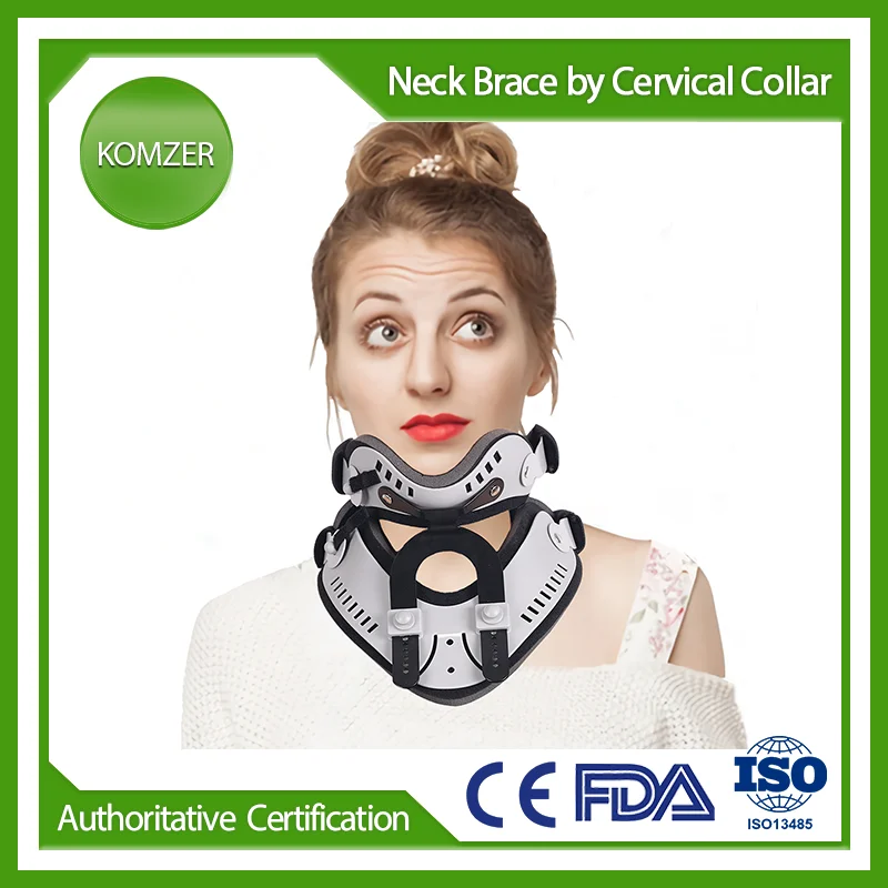 Neck Brace Adjustable Cervical Collar Orthosis Immobilizing Wraps Align Stabilizes Vertebrae Relieves Pain and Pressure in Spine