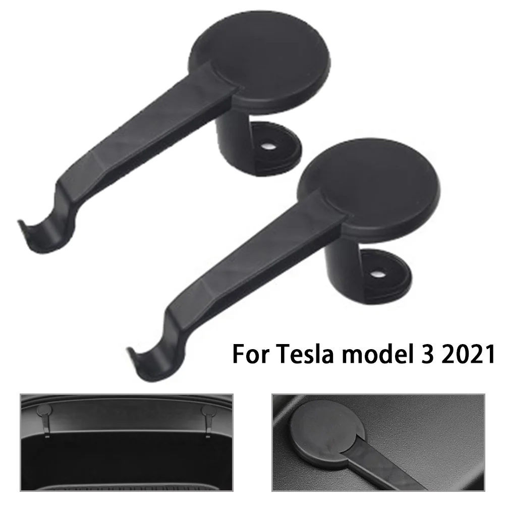 

2pcs Front Trunk Storage Box Hook Suitable For 2021 Tesla Model3 2021 Maximum 15kg Items Can Be Hung Avoiding Items From Shaking