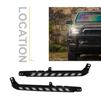 2pcs led drl daytime running lights for toyota hilux revo 2020 2021 turn signal headlights auto driving daylights accessories