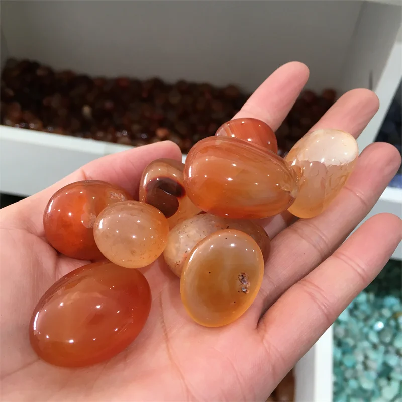 

Chakra Semi Precious Red Agate Gem Stone Tumble Wholesale Product For Reiki Healing And Manage Aura Purpose