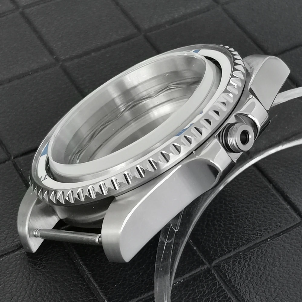 Modified 40mm Watch Case Accessories: Fine Steel, Close-bottom Case, Ring Mouth, Sapphire Flat Glass for NH34GMT Movement